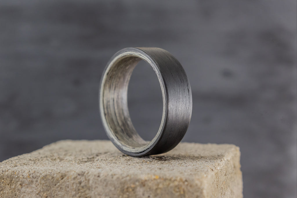 Anillo Fibra de Carbono y Madera Gris Terso (00401_7N)